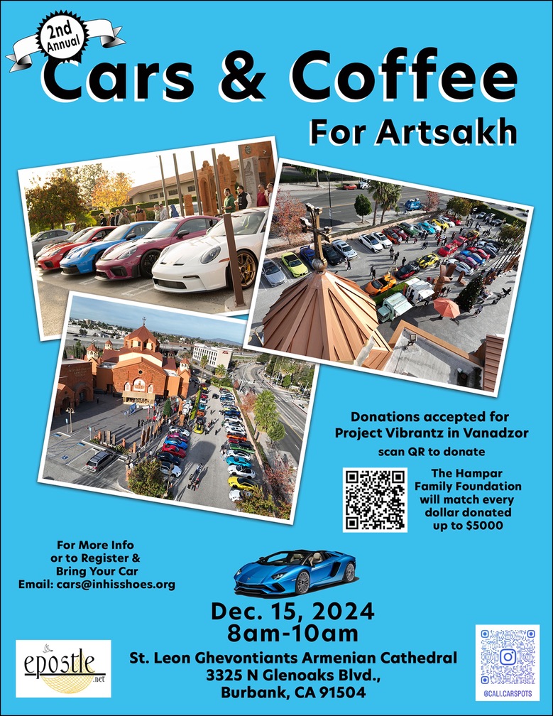 2nd Annual Cars & Coffee for Artsakh