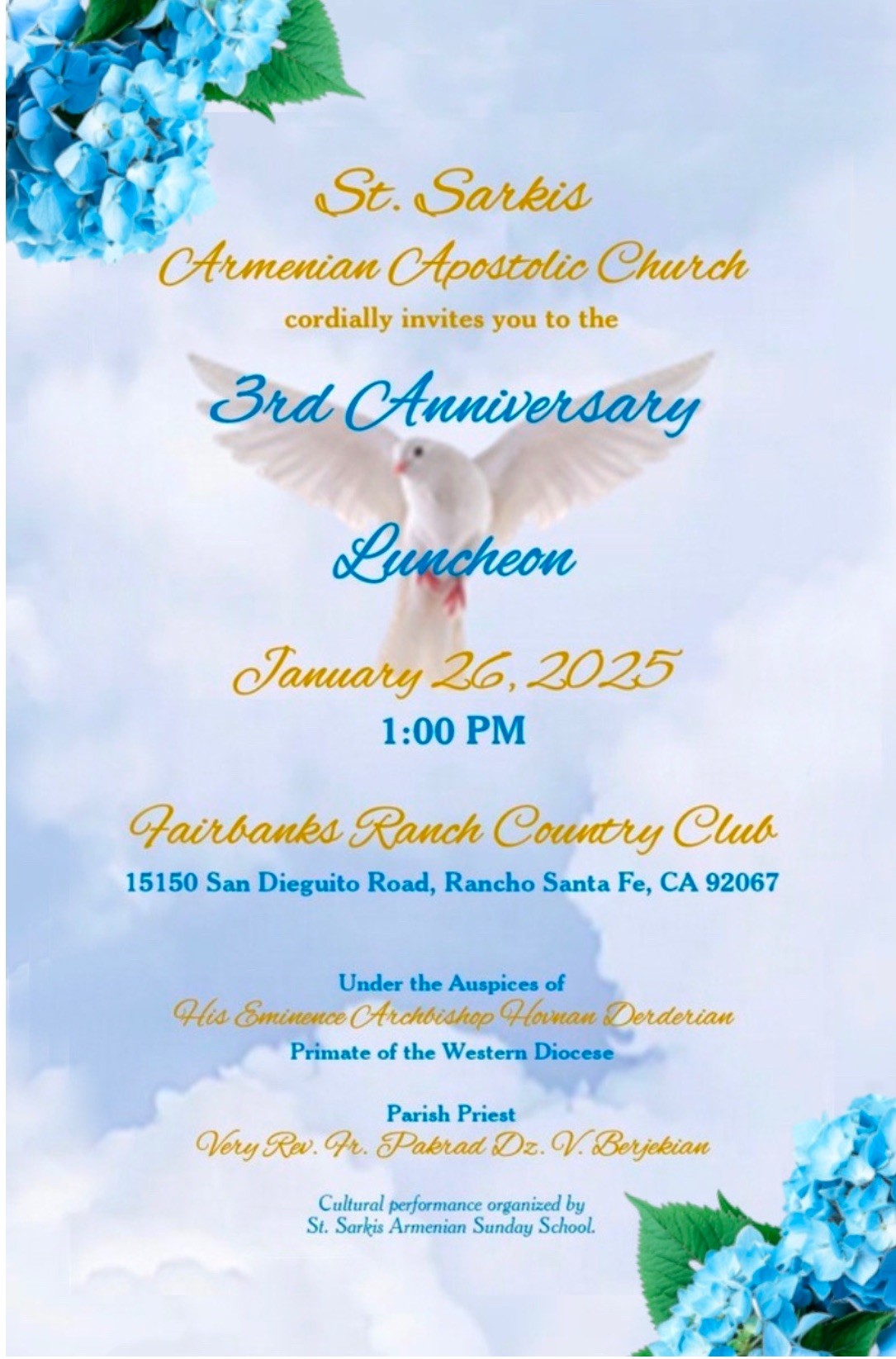 St. Sarkis Armenian Church 3rd Anniversary Luncheon