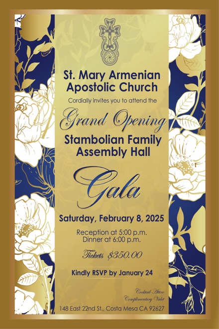 Grand Opening of the Stambolian Family Assembly Hall