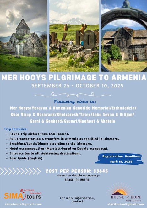 Mer Hooys Pilgrimage to Armenia