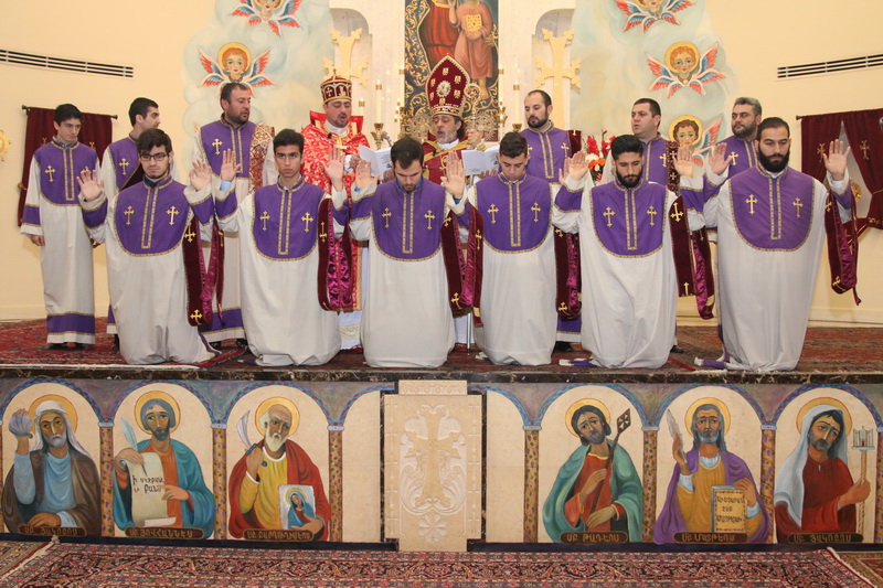 The Primate Ordains Six Deacons into the Diaconate