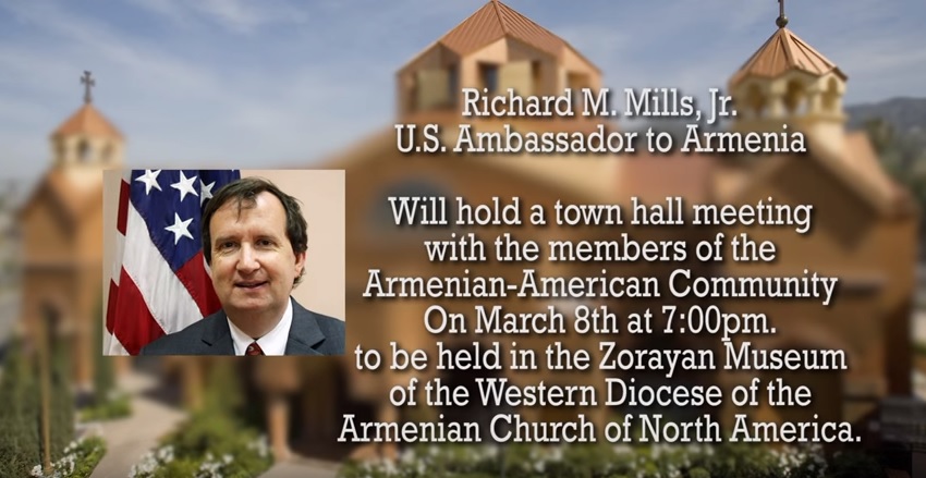Primate Meets with US Ambassador to Armenia Richard Mills, Jr.