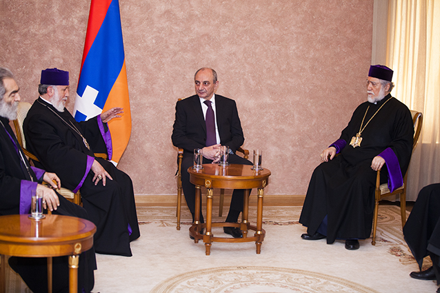 Catholicos of All Armenians and Catholicos of the Great House of Cilicia Visited Artsakh