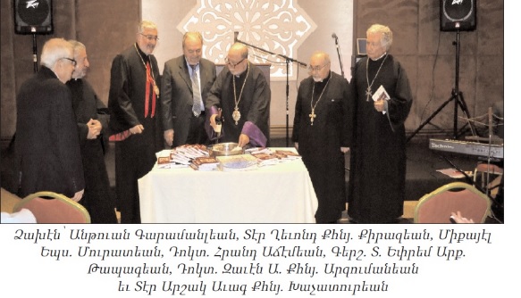 Archpriest Fr. Dr. Zaven Arzoumanian and Archpriest Fr. Arshag Khatchadourian Take Part in Dr. Hrant Ajemian's Latest Book Presentation (Kinedzon) (Article Courtesy of Nor Or Weekly)