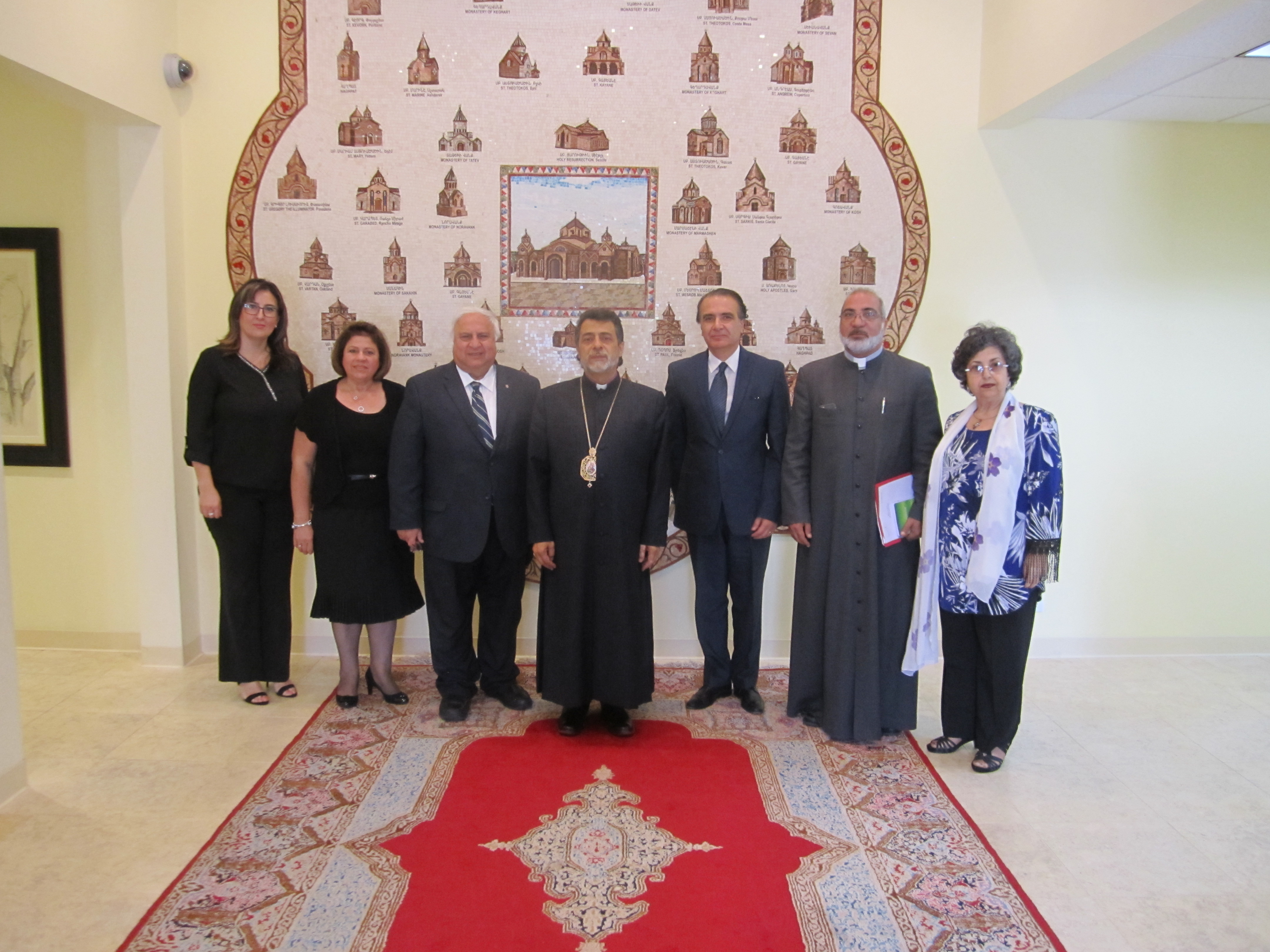 Mashdots College President and Board of Trustees Visit the Western Diocese