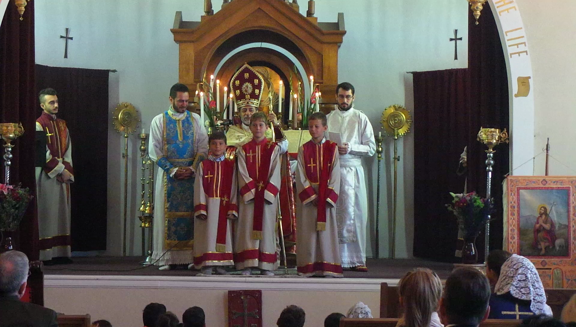 Primate Celebrant at St. John Garabed Armenian Church in San Diego – Grants Orders of Stole Bearer to Three Acolytes