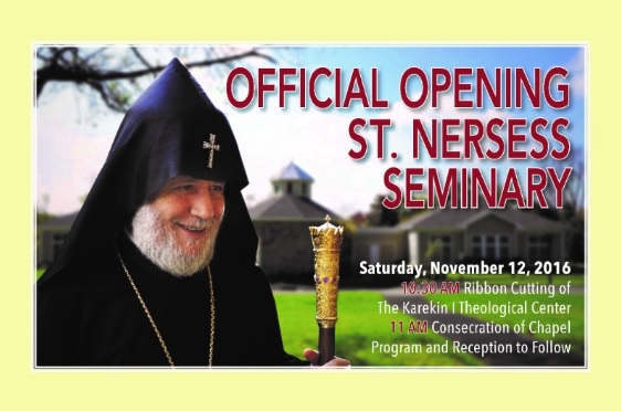 His Holiness Karekin II to Officiate at Official Opening of New St. Nersess Armenian Seminary Campus
