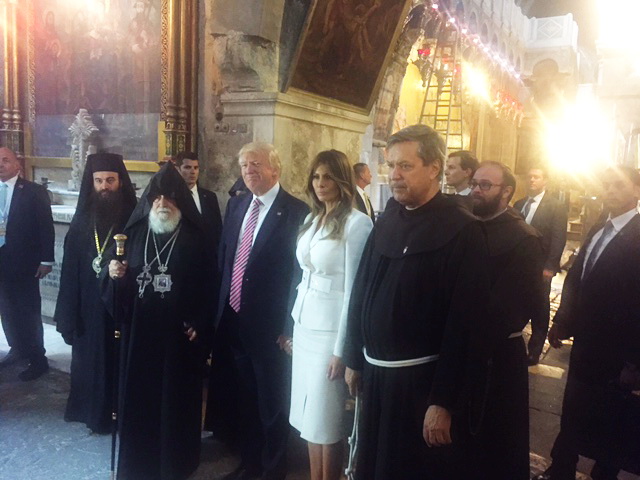 PRESIDENT TRUMP VISITS THE HOLY SEPULCRE CHURCH AND ENJOYS THE ARMENIAN CHOIR