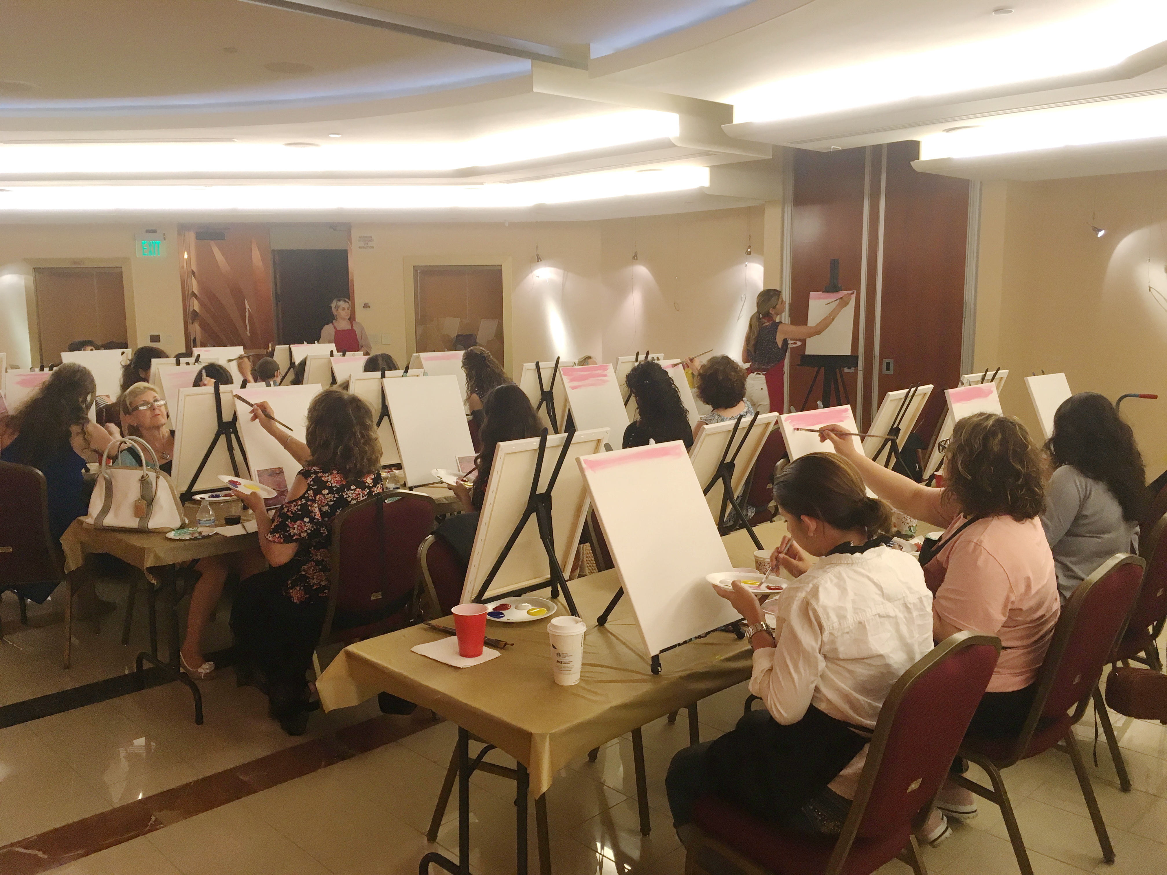 More than Two Dozen Art Aficionados Take Part in the First Annual Paint Night