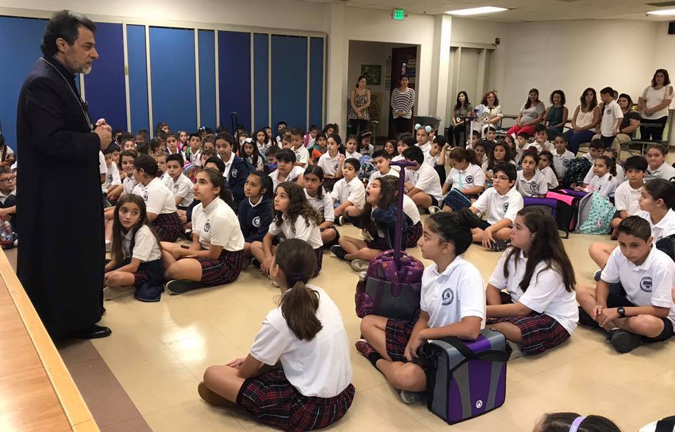 Primate’s Pays First Visit to Hovsepian School in the New School Year: Diocese Hosts Hovsepian School Board Meeting