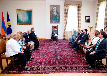 Catholicos of All Armenians Received Members of the Knights of Vartan
