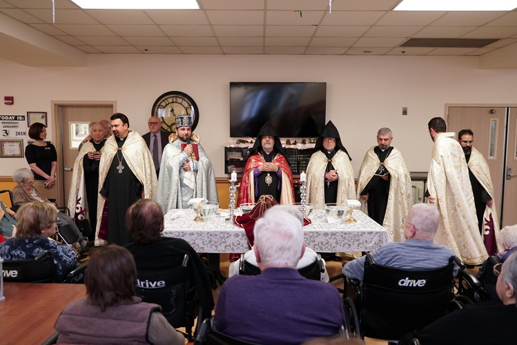 Clergy Visit Ararat Home for Feast of Nativity