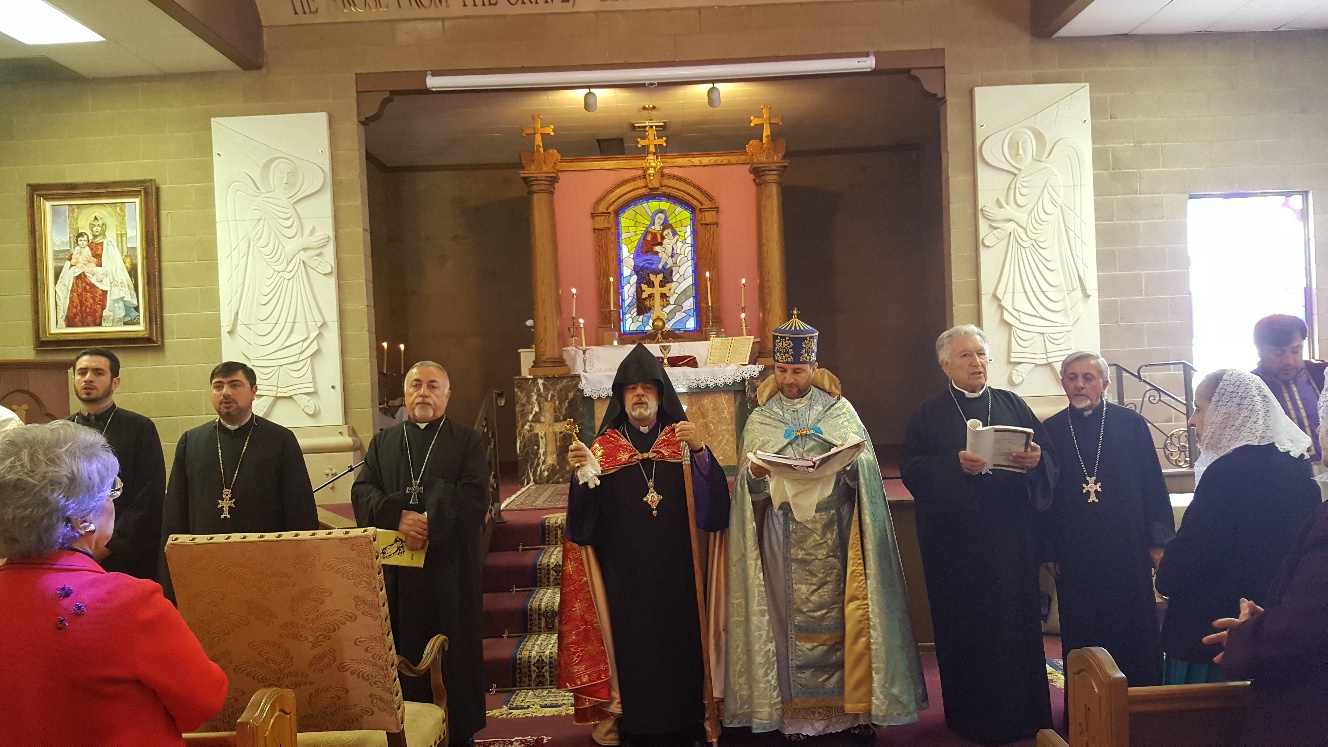 Primate and Diocesan Clergy Visit Ararat Home Residents for Easter 