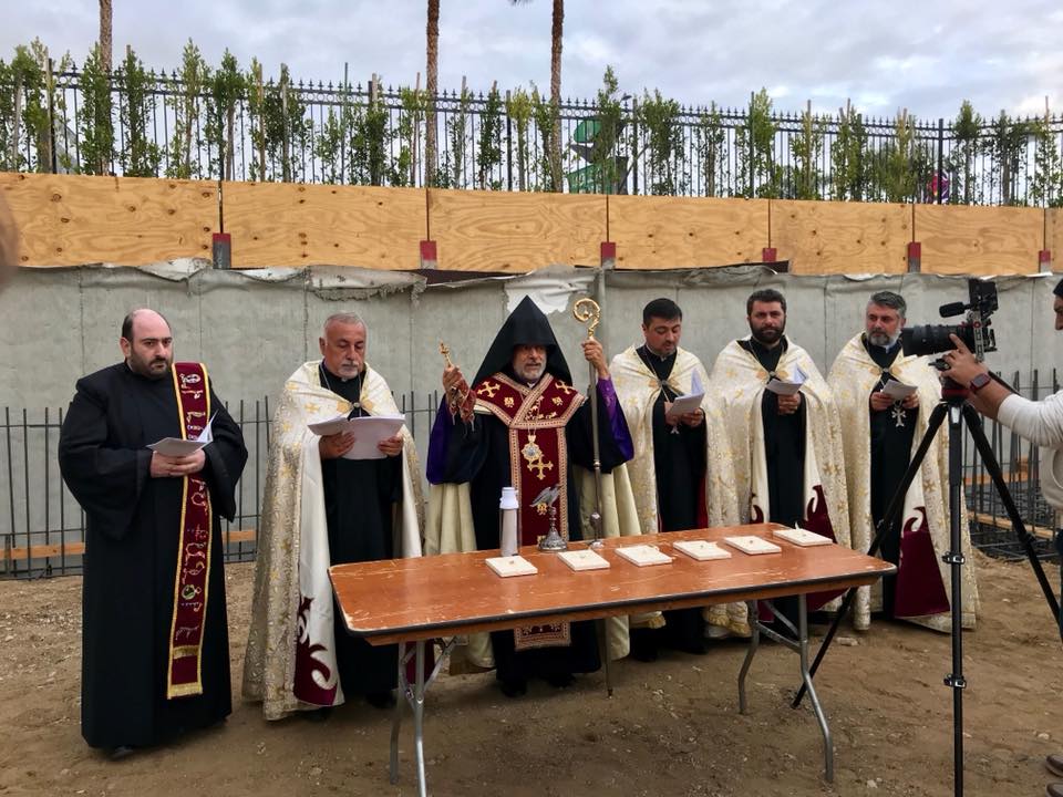 Diocesan Primate Presides Over Groundblessing Ceremony of St. John Garabed Armenian Church of Hollywood
