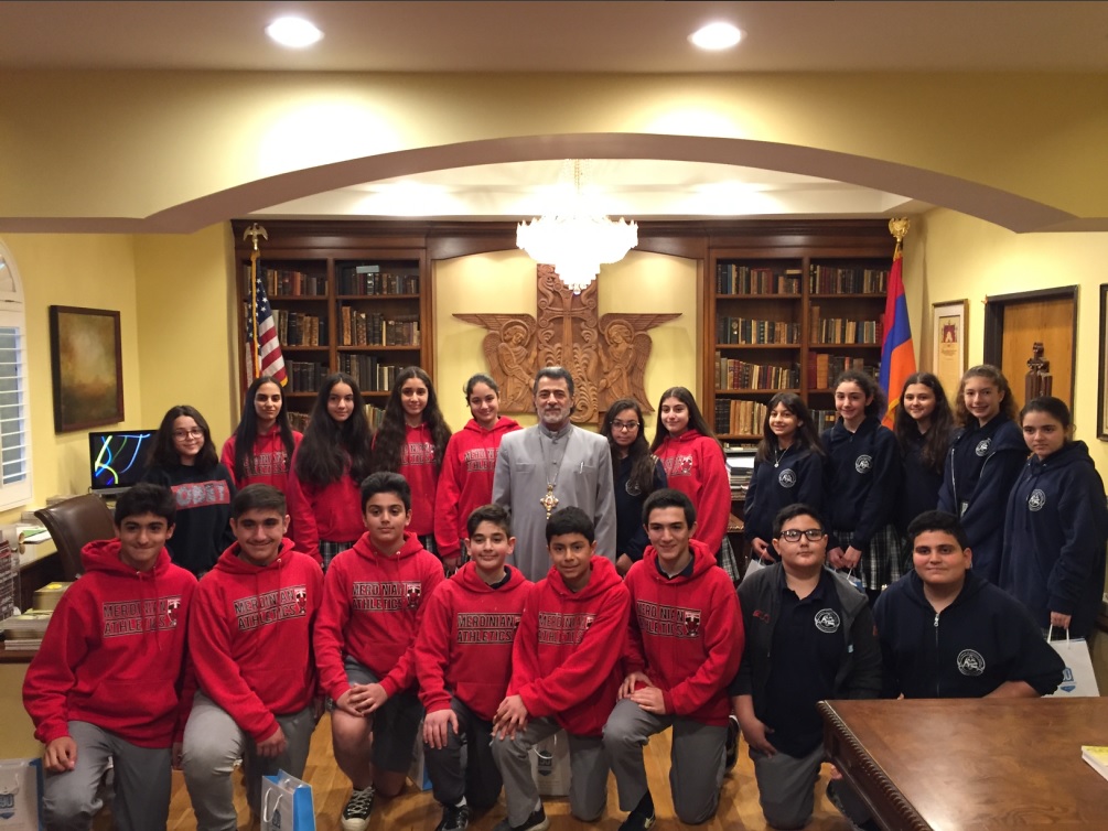 Merdinian Armenian Evangelical School Students Visit the Western Diocese