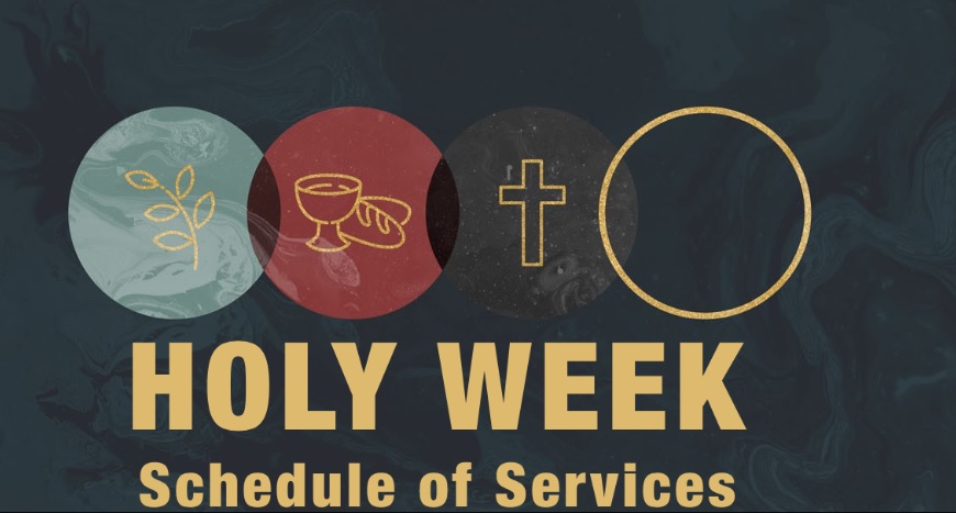 Holy Week Live-Stream Schedule